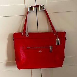 COPY - Red coach bag, like new condition, also comes with long strap